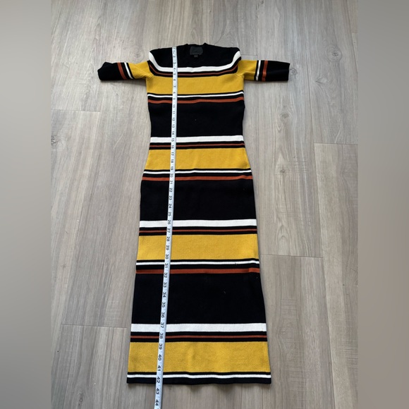 INTERMIX Wyatt Multicolor Striped Midi Dress - Picture 7 of 8
